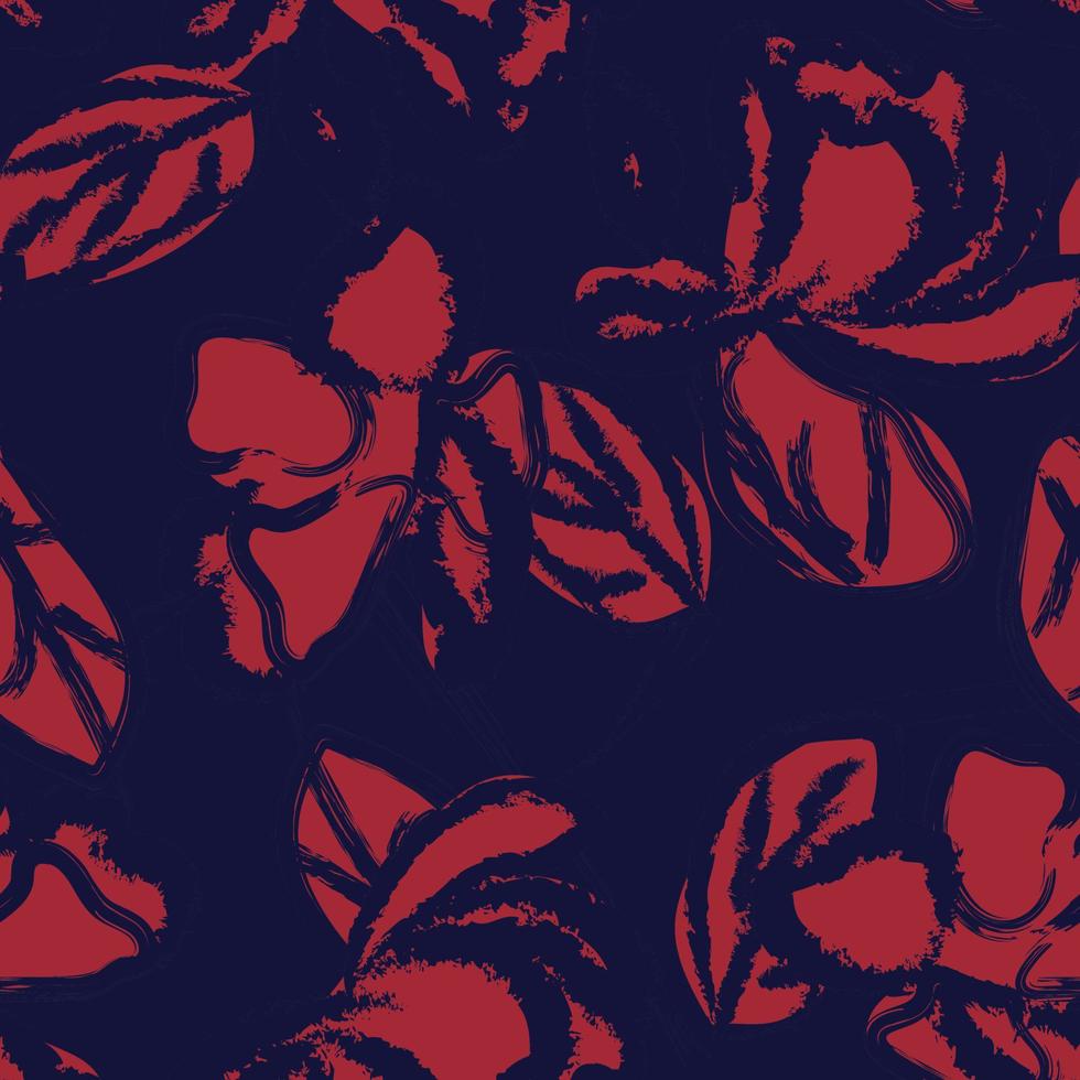 vermelho abstrato floral desatado padronizar Projeto vetor