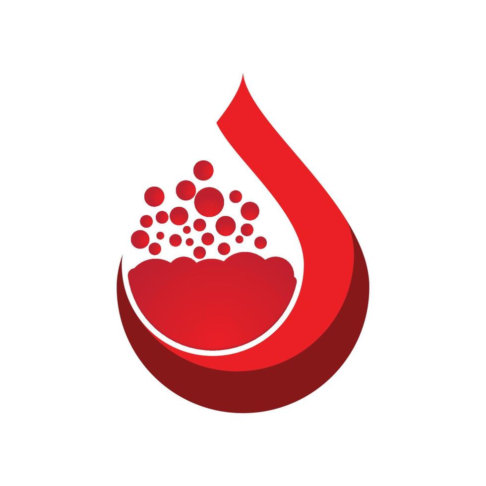 logotipo da ilustração de sangue vetor