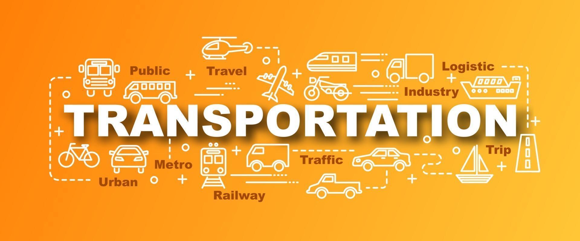 banner moderno de vetor de transporte