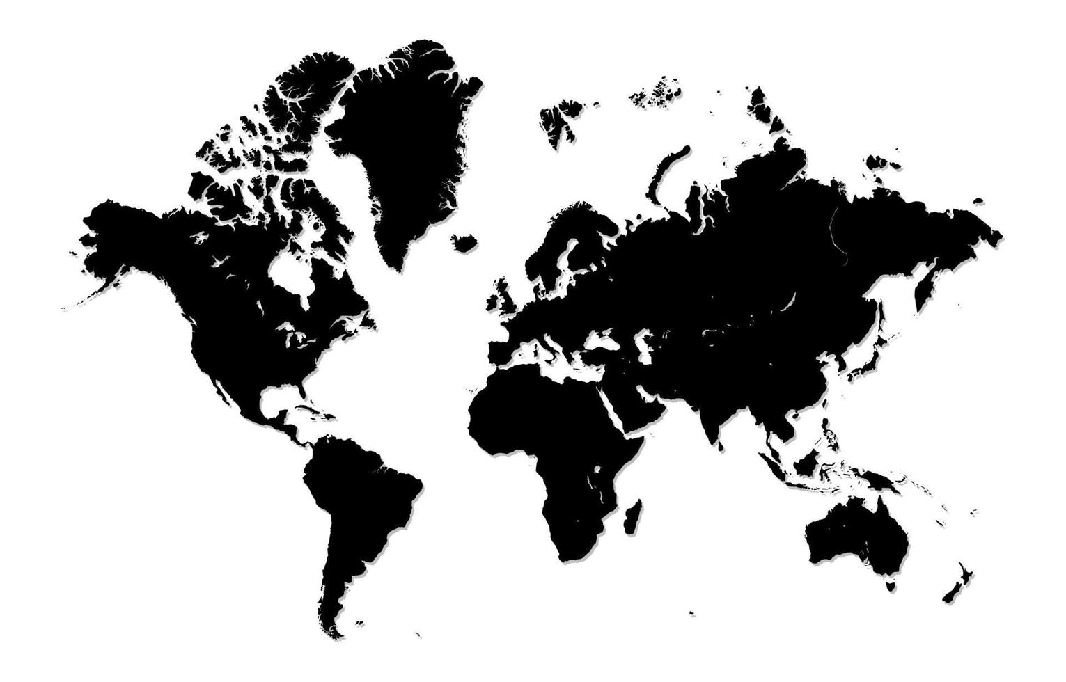 fundo preto e branco do mapa do mundo vetor