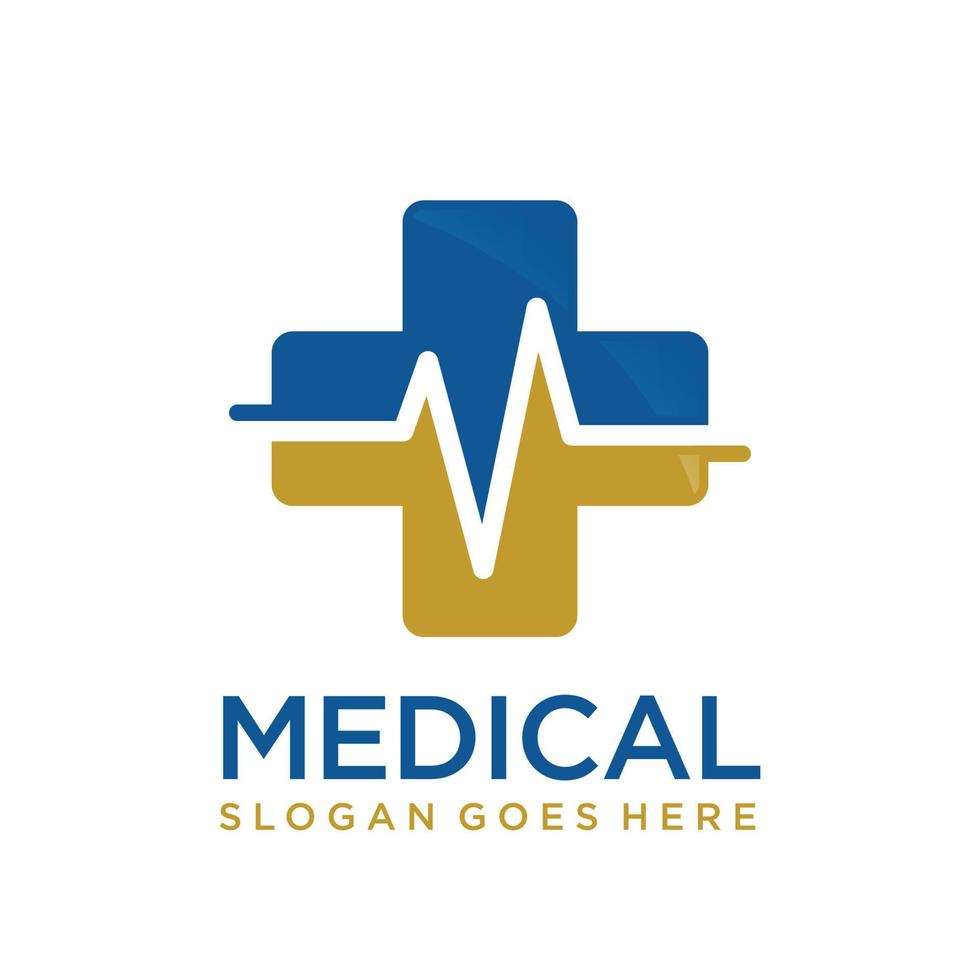 médico logotipo Projeto vetor ilustração