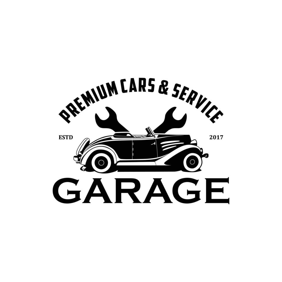 Prêmio carro e serviço logotipo vetor