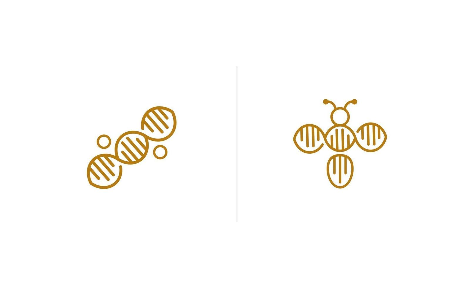 ilustração em vetor modelo de logotipo de DNA molecular