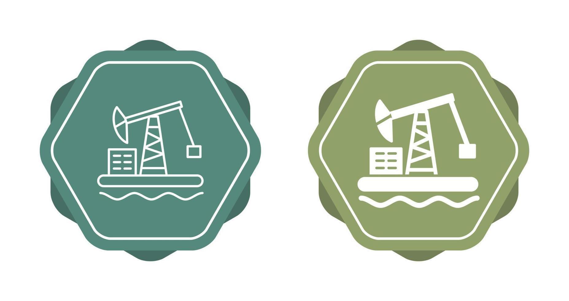 ícone de vetor de plataforma de petróleo