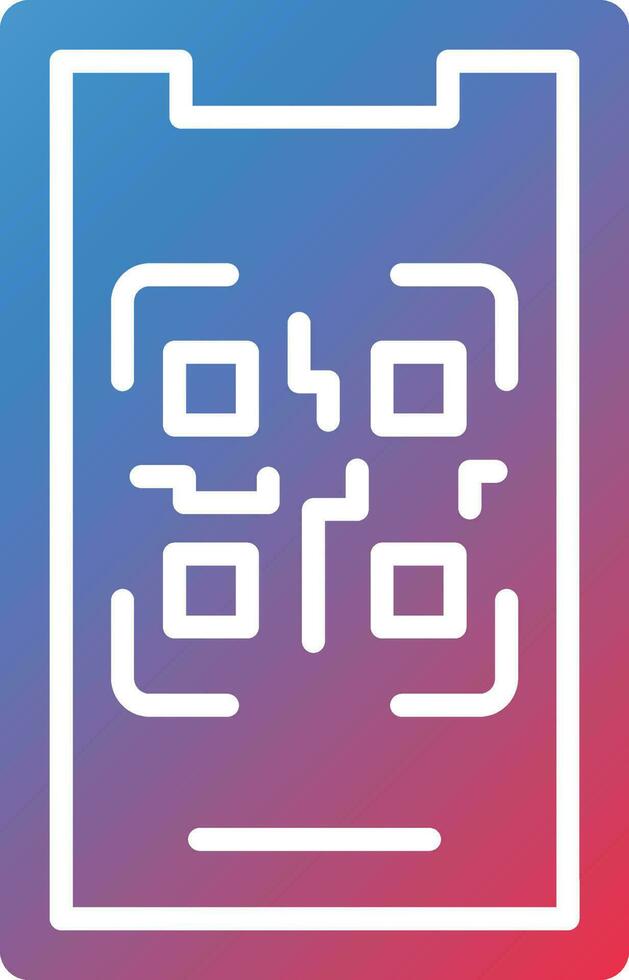 vetor Projeto Móvel qr código ícone estilo