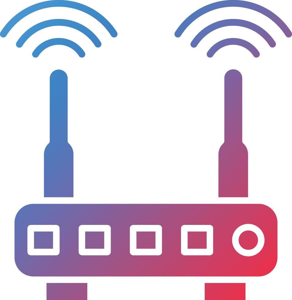 vetor Projeto Wi-fi roteador ícone estilo