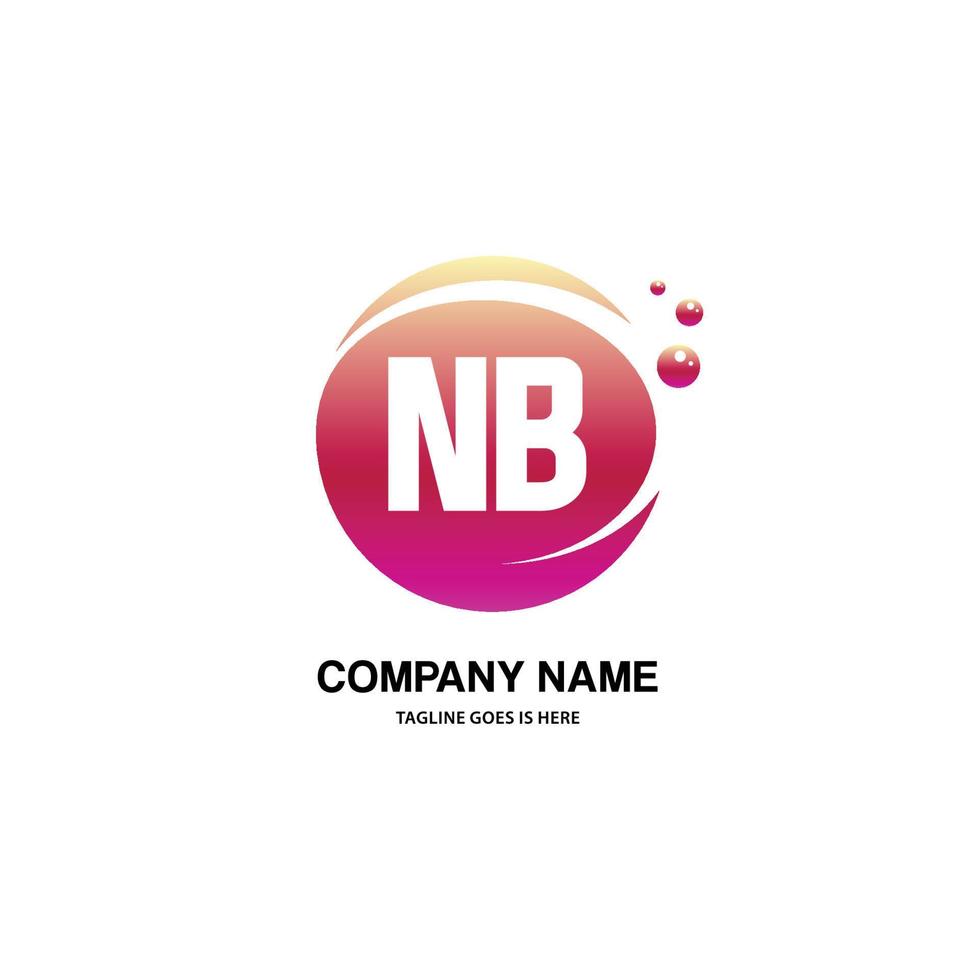 nb inicial logotipo com colorida círculo modelo vetor