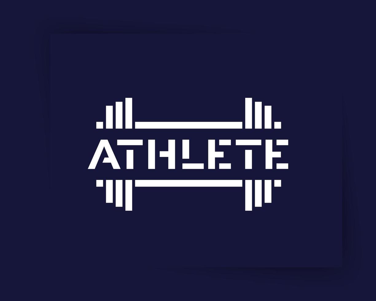 atleta, design de logotipo de vetor