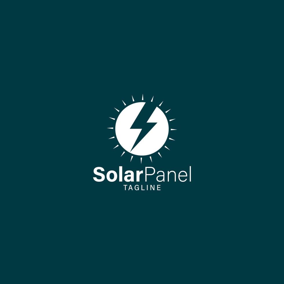 solar painel companhia identidade logotipo simples moderno vetor