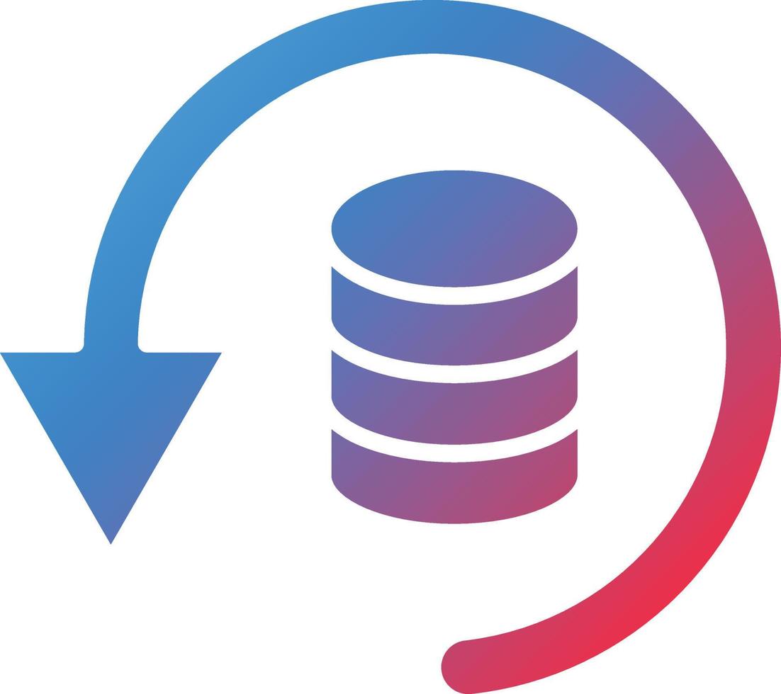 vetor Projeto dados cópia de segurança ícone estilo