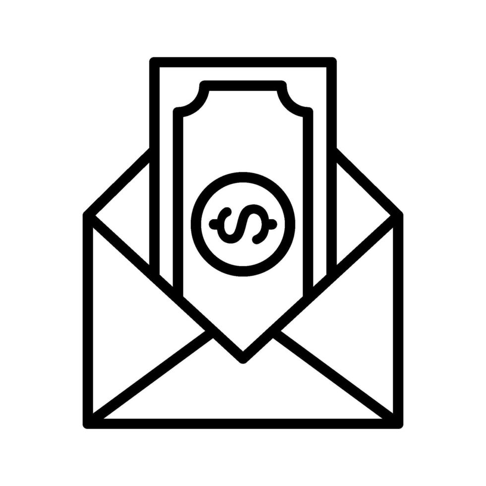 ícone de envelope de salário vetor