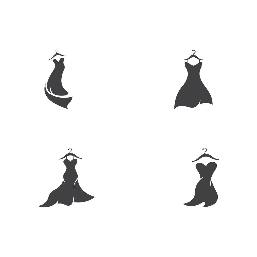 modelo de logotipo de moda feminina com cabide, roupas de luxo. logotipo para negócios, boutique, loja de moda, modelo, compras e beleza. vetor