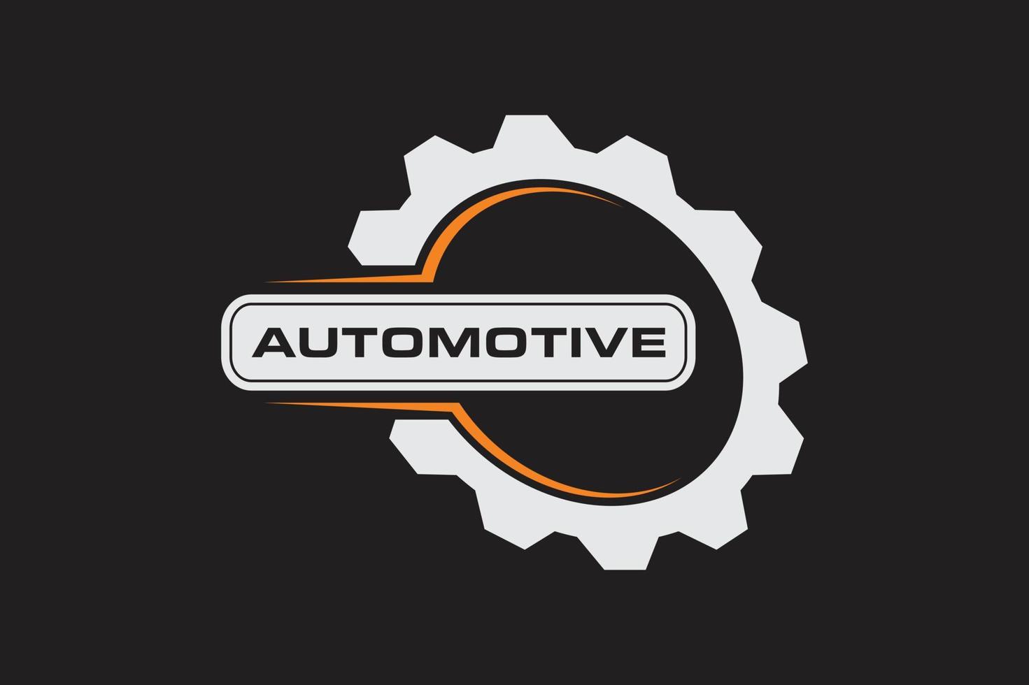 tipografia automotivo engrenagem logotipo vetor