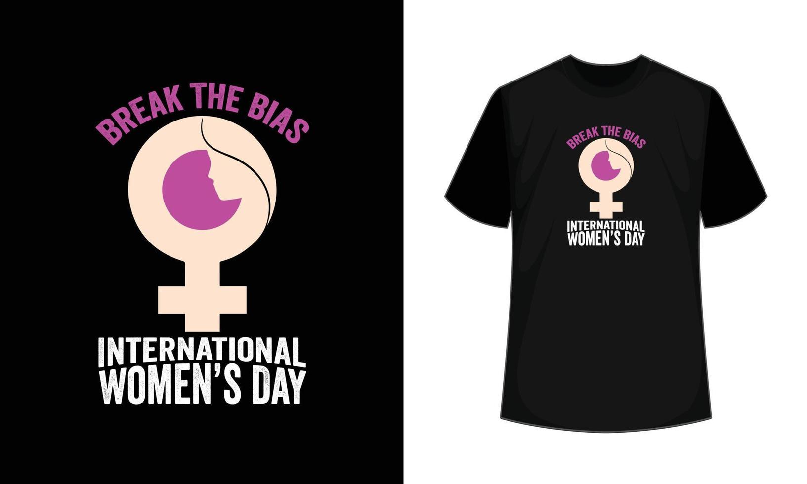 pausa a viés internacional mulheres dia t camisa Projeto vetor