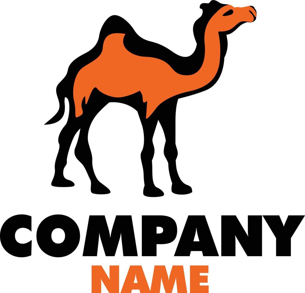 camelo mascote companhia logotipo modelo com camelo ícone vetor ilustração