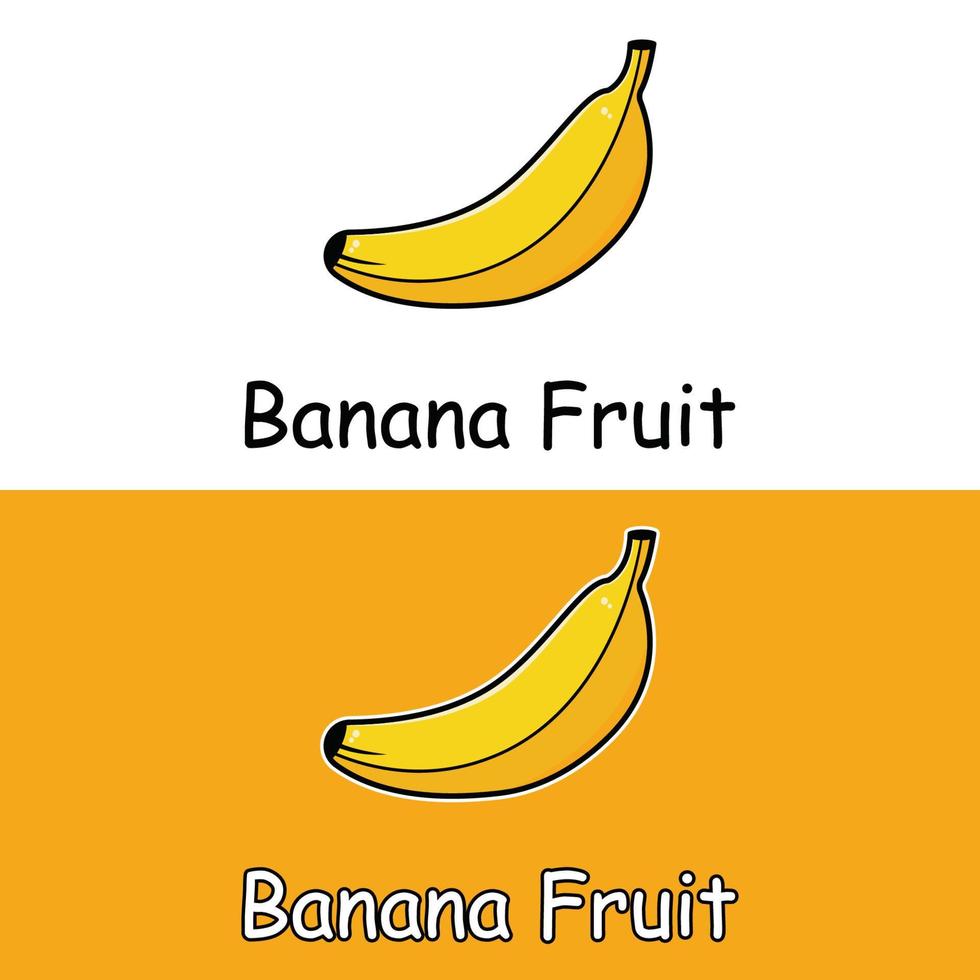 banana fruta logotipo modelo vetor ilustração