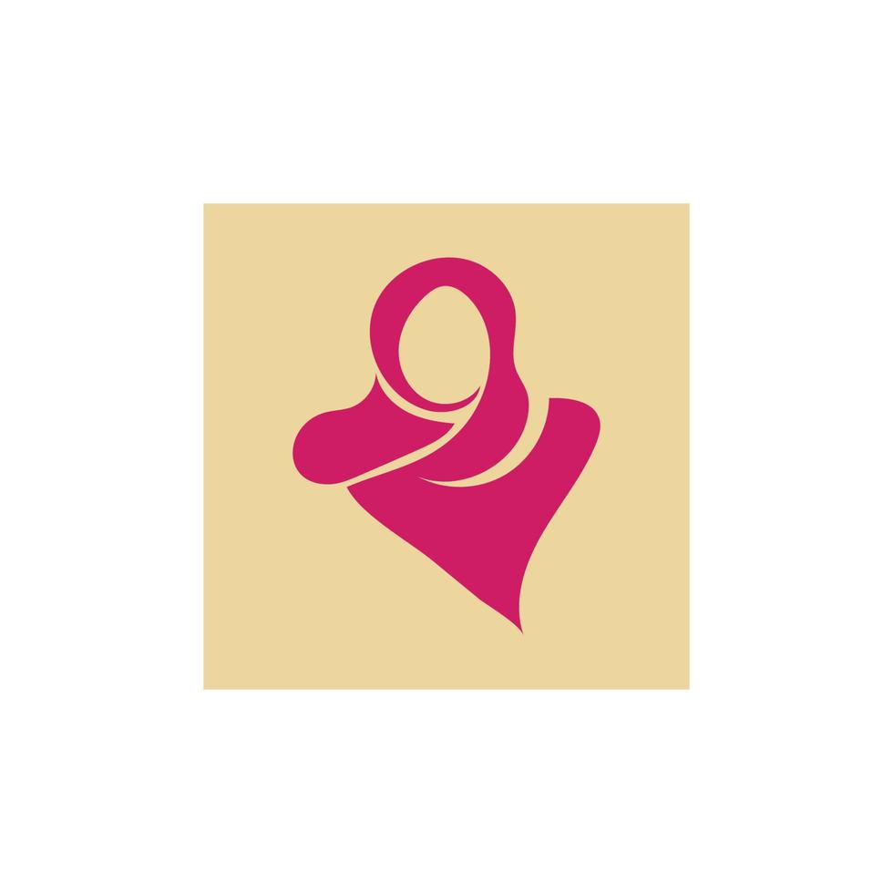 hijab logotipo simples Projeto vetor