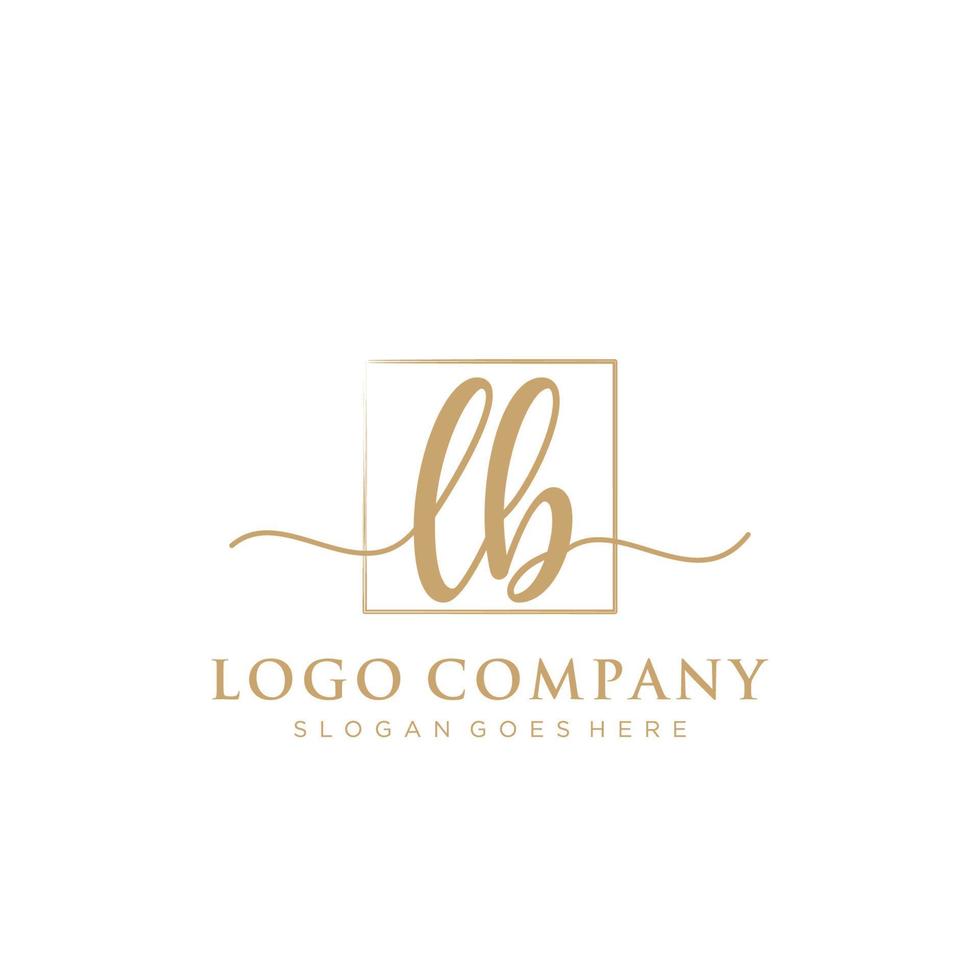 inicial Libra feminino logotipo coleções modelo. caligrafia logotipo do inicial assinatura, casamento, moda, joalheria, butique, floral e botânico com criativo modelo para qualquer companhia ou negócios. vetor