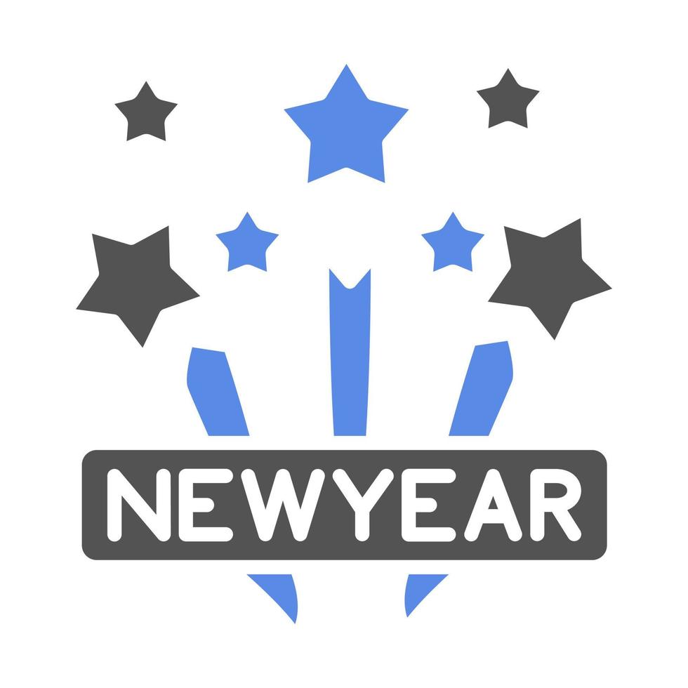 Novo ano celebração vetor ícone estilo
