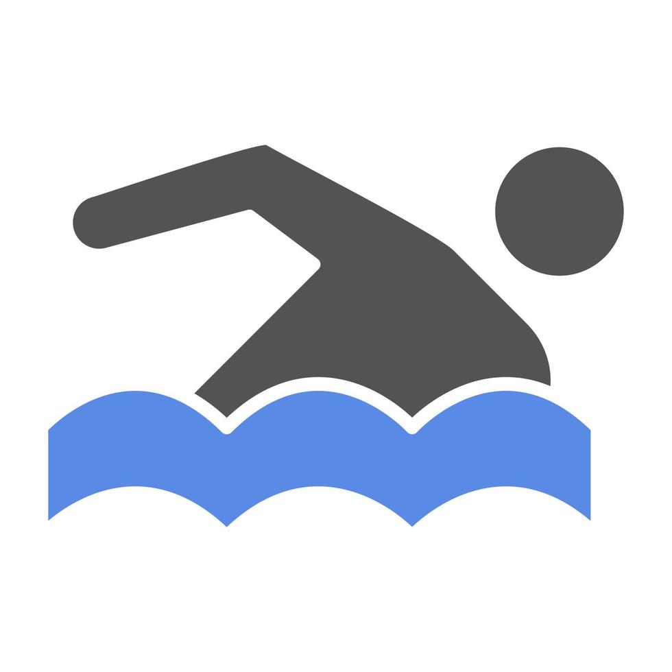 pessoa natação vetor ícone estilo