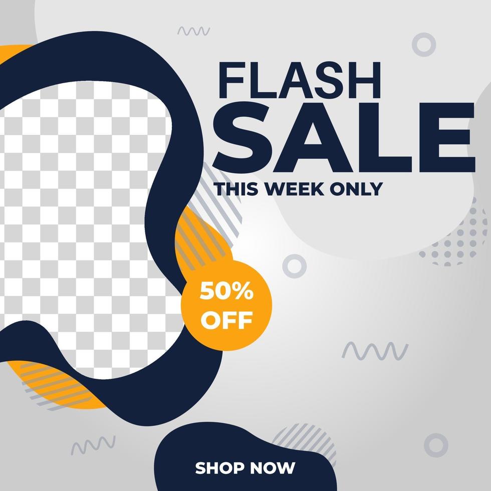 banner de design de modelo de postagem de promoção de venda de flash criativo. bom para vetor de promoção de negócios online