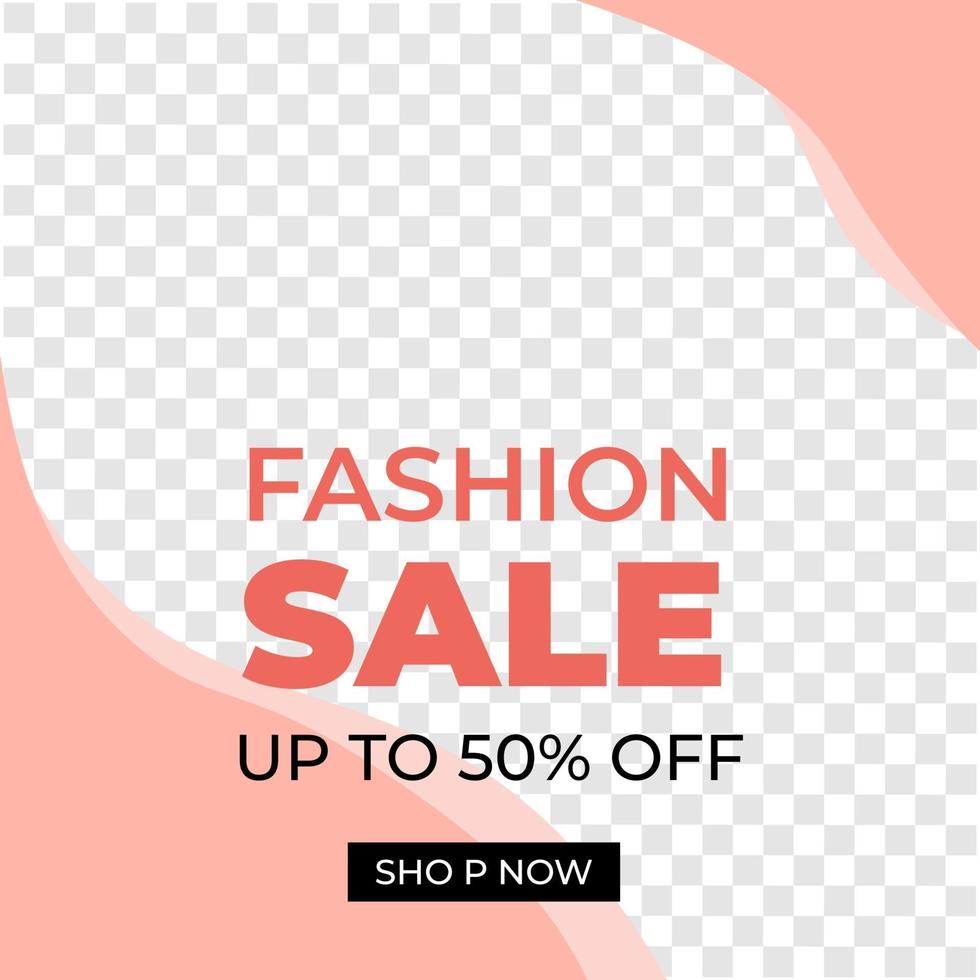 banner de design de modelo de postagem de promoção de venda de moda criativa com estilo de cor rosa. bom para vetor de promoção de negócios online