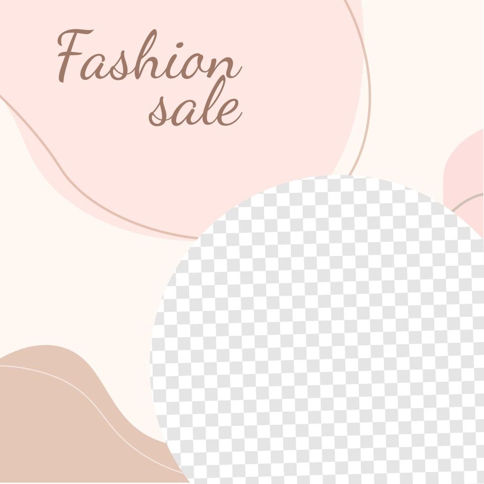 banner de design de modelo de postagem de promoção de venda de moda criativa com estilo de cor rosa. bom para vetor de promoção de negócios online