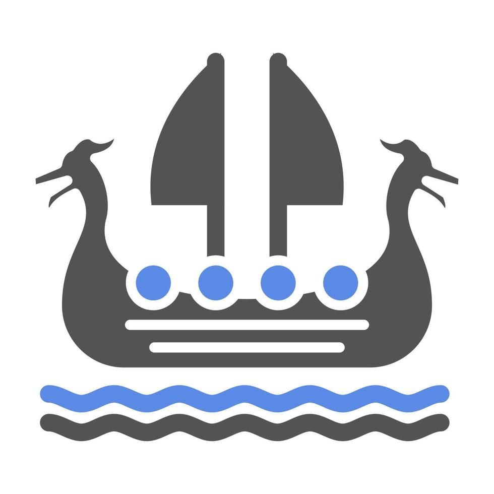 viking navio vetor ícone estilo