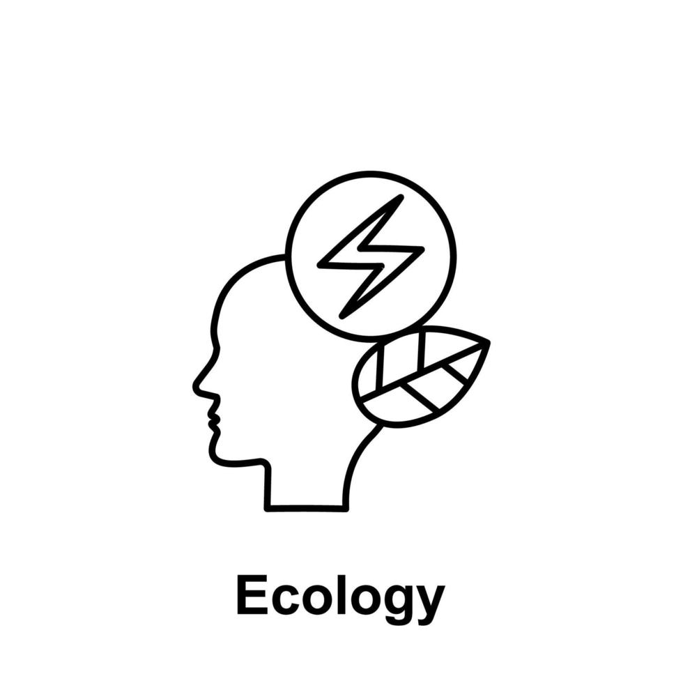 pensar, ecologia, energia vetor ícone