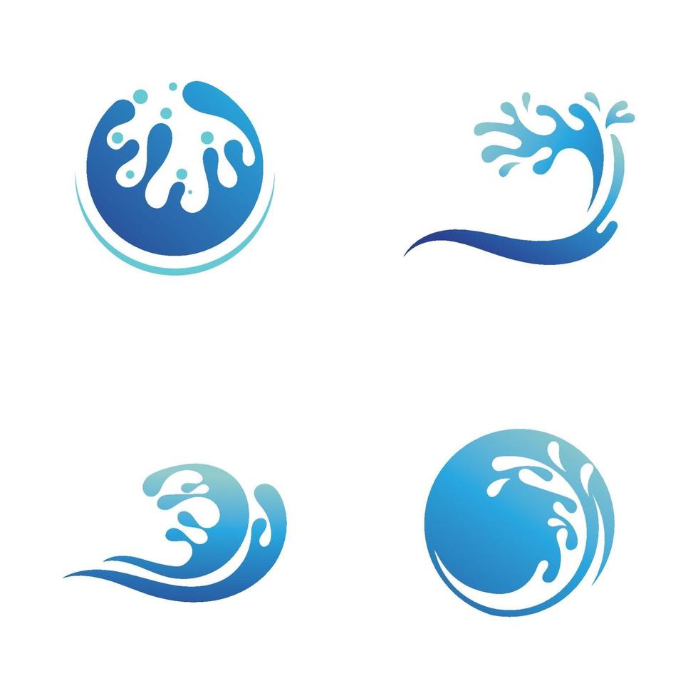 logotipos da natureza splash water vetor