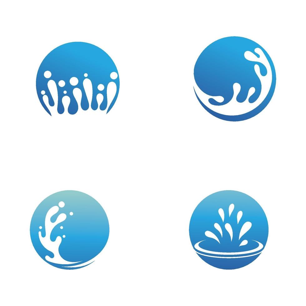 logotipos da natureza splash water vetor