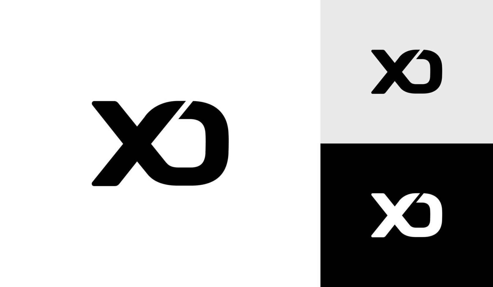 moderno carta xo monograma logotipo Projeto vetor