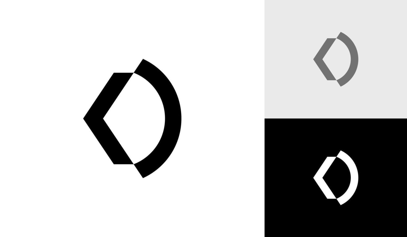carta kd inicial monograma logotipo Projeto vetor