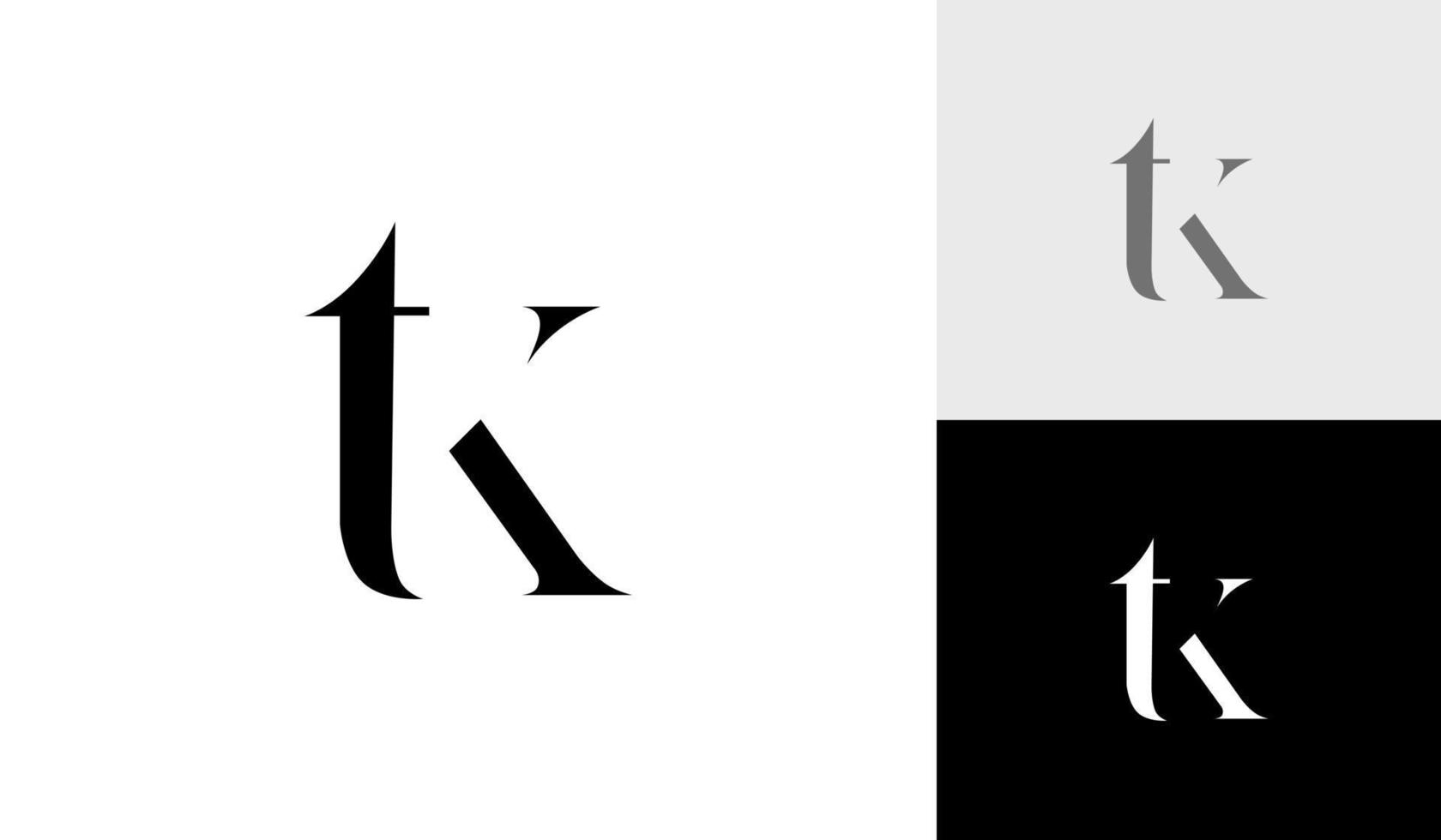 carta tk ou kt monograma logotipo Projeto vetor
