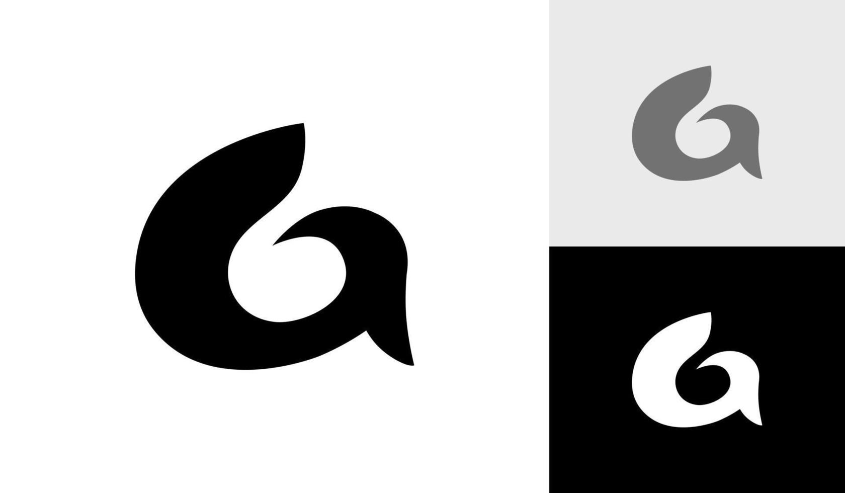 carta ag inicial monograma logotipo Projeto vetor