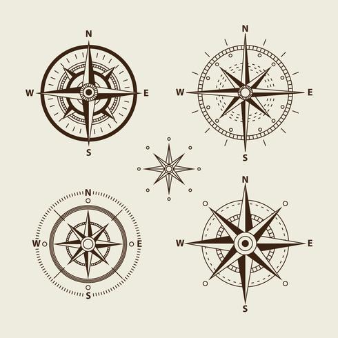 Coleção Compass Rose vetor