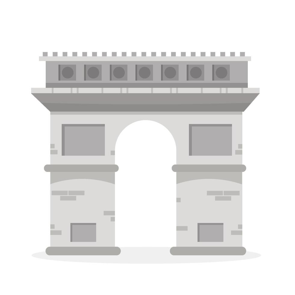 arco de triomphe. França famoso ponto de referência vetor