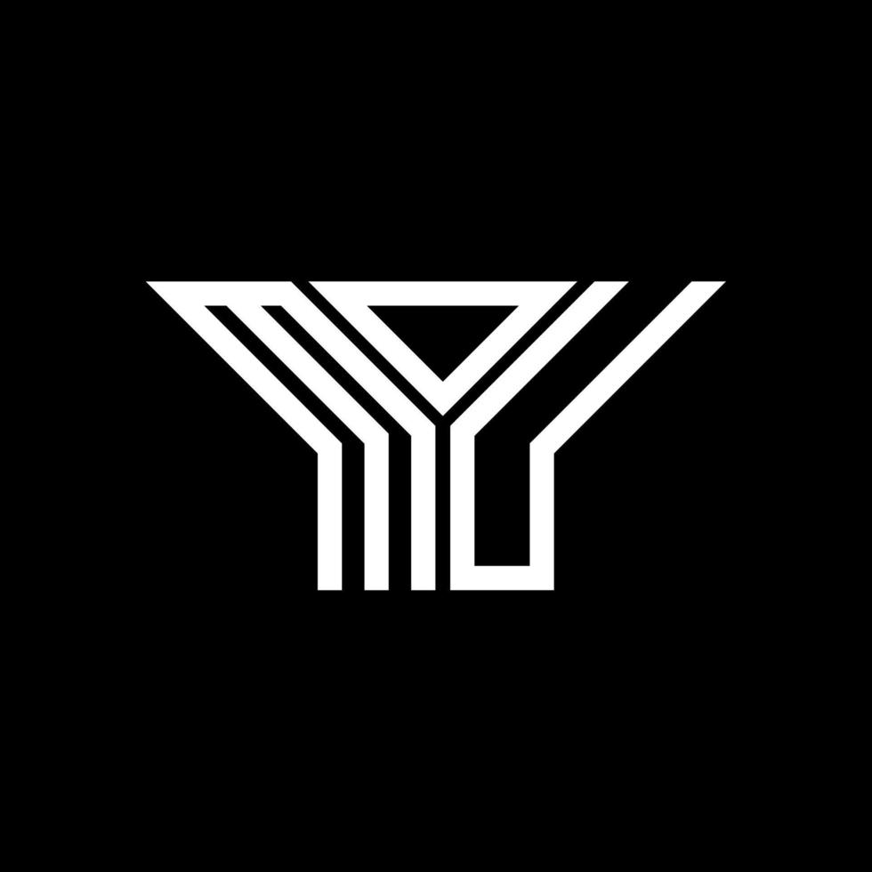 design criativo do logotipo da letra mou com gráfico vetorial, logotipo mou simples e moderno. vetor