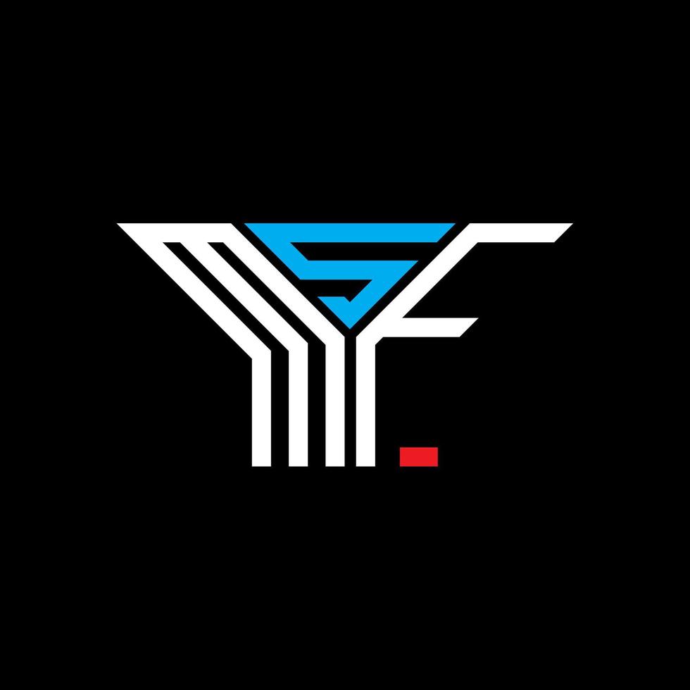 design criativo do logotipo da letra msf com gráfico vetorial, logotipo simples e moderno do msf. vetor