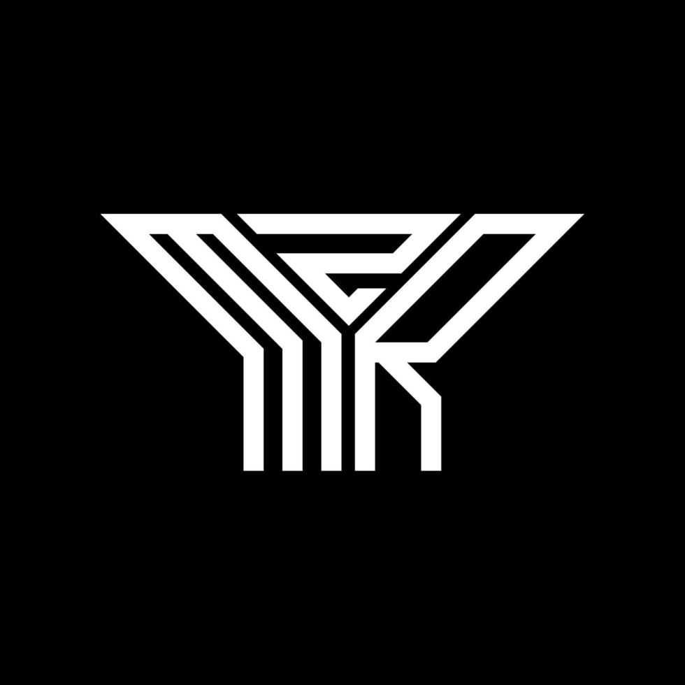 design criativo do logotipo da letra mzr com gráfico vetorial, logotipo simples e moderno do mzr. vetor