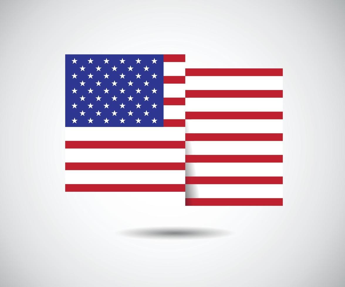 ilustração vetorial bandeira americana vetor