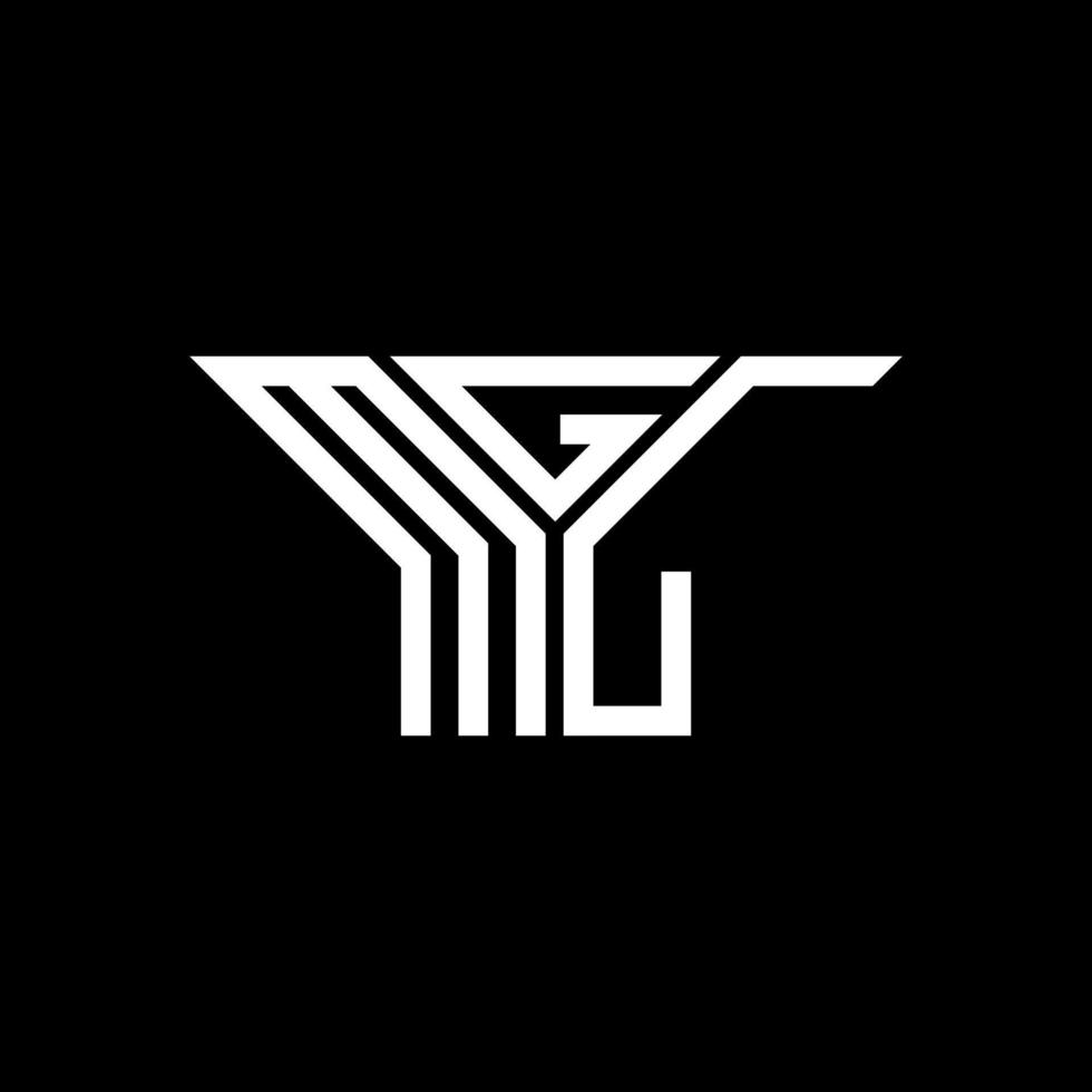 design criativo do logotipo da carta mgl com gráfico vetorial, logotipo simples e moderno da mgl. vetor