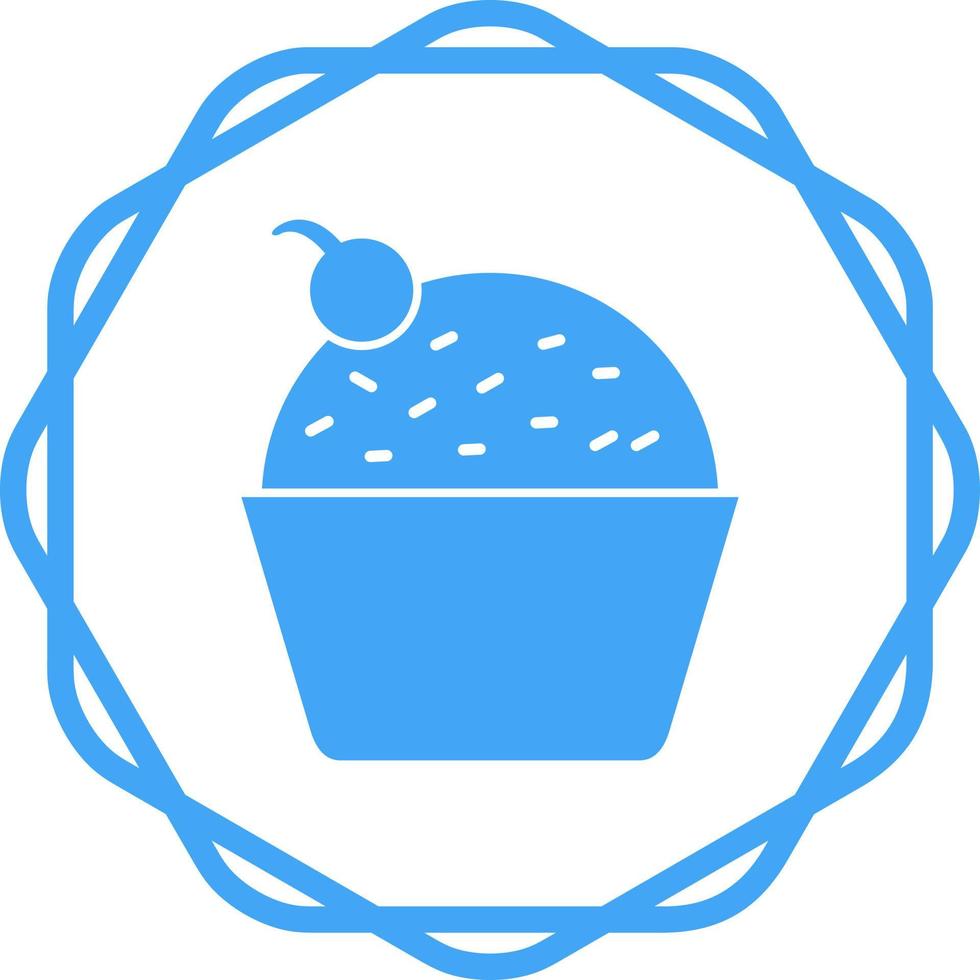 ícone de vetor de cupcake de chocolate
