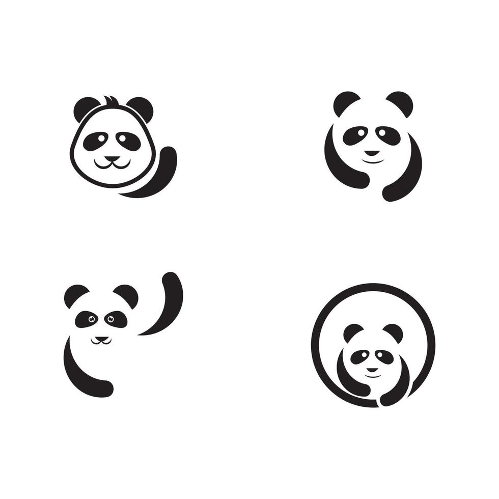 ícone de vetor de modelo de logotipo panda