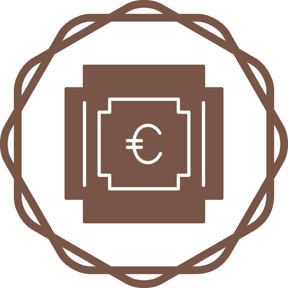 ícone do vetor do símbolo do euro