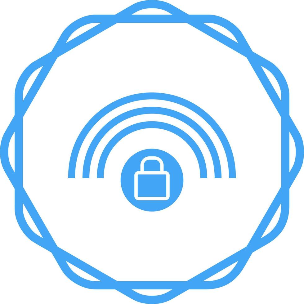 ícone de vetor wifi protegido