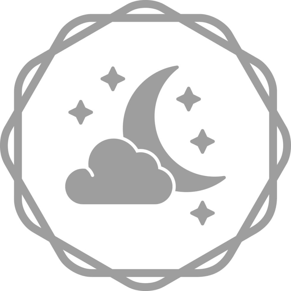 ícone de vetor de noite estrelada