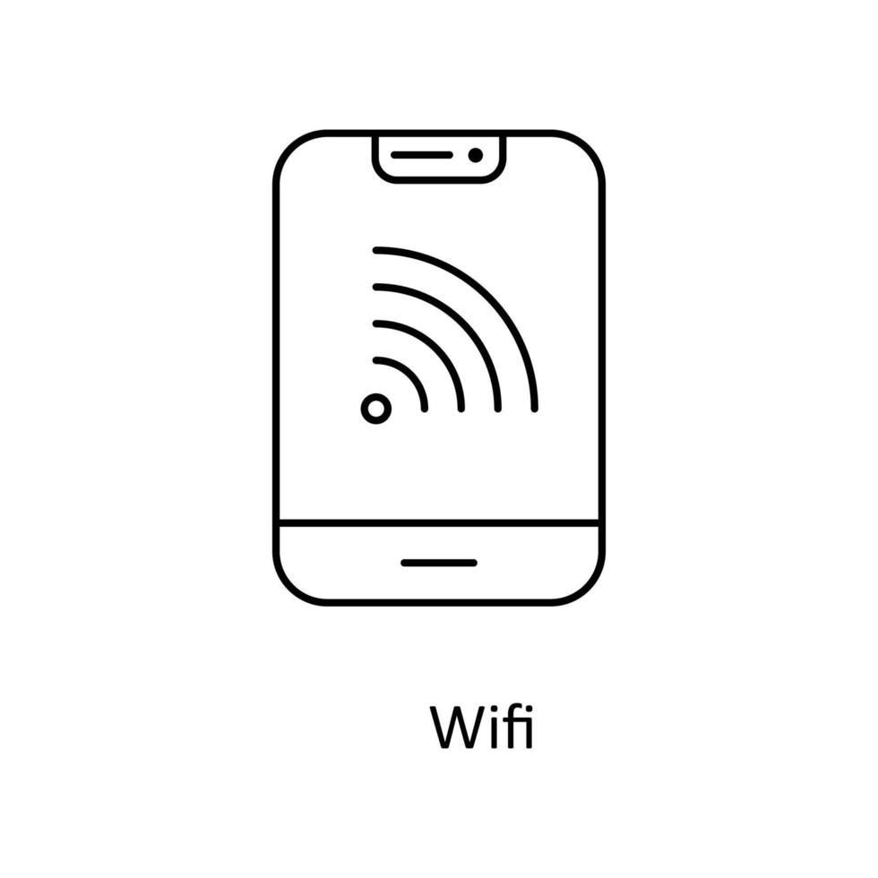 Wi-fi vetor esboço ícones. simples estoque ilustração estoque
