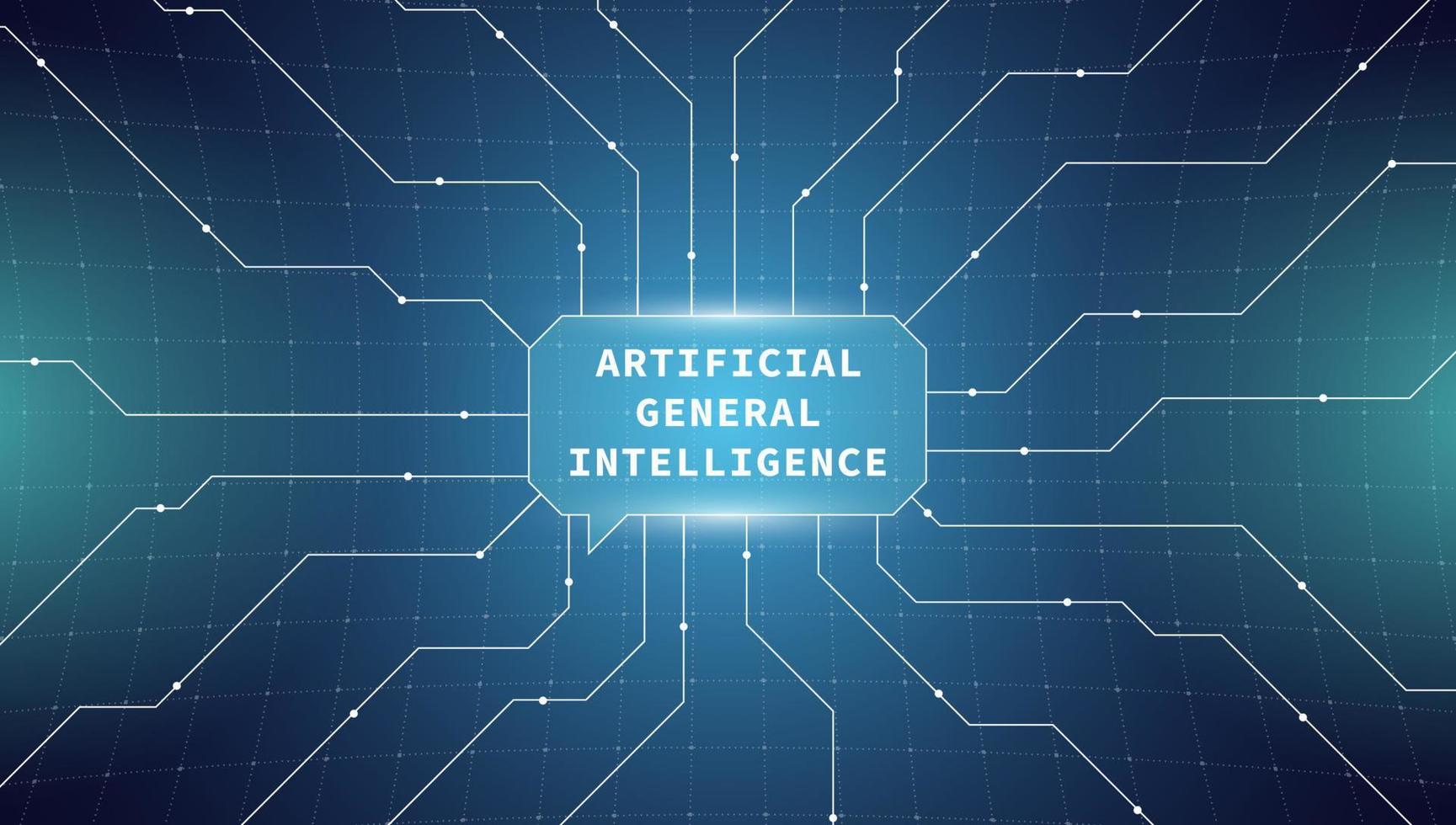 moderno bandeira Projeto artificial geral inteligência. aberto ai chatbot utilizando agi e neural rede gpt tecnologia para desatado digital comunicação. conceito vetor ilustração