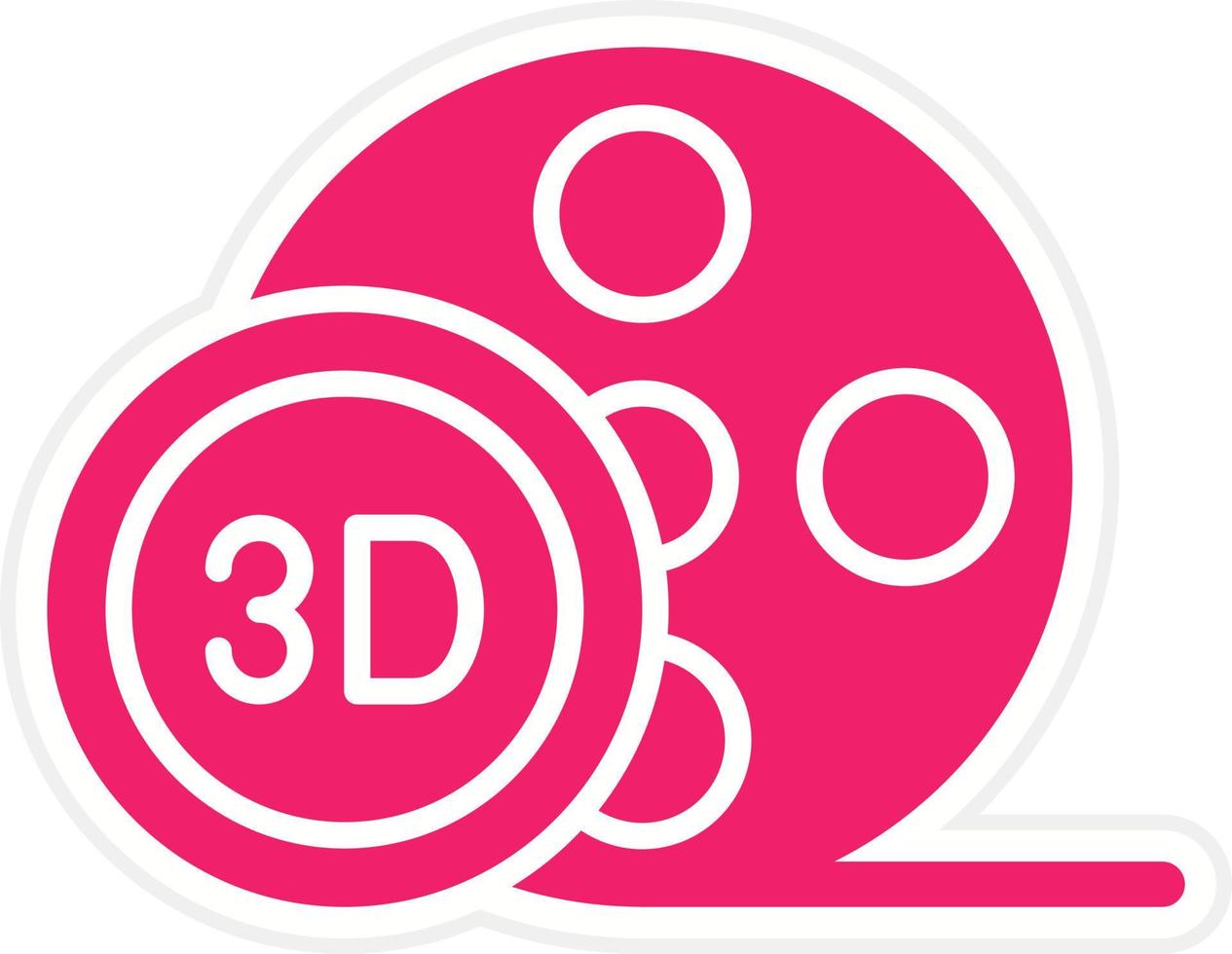 3d filme vetor ícone estilo